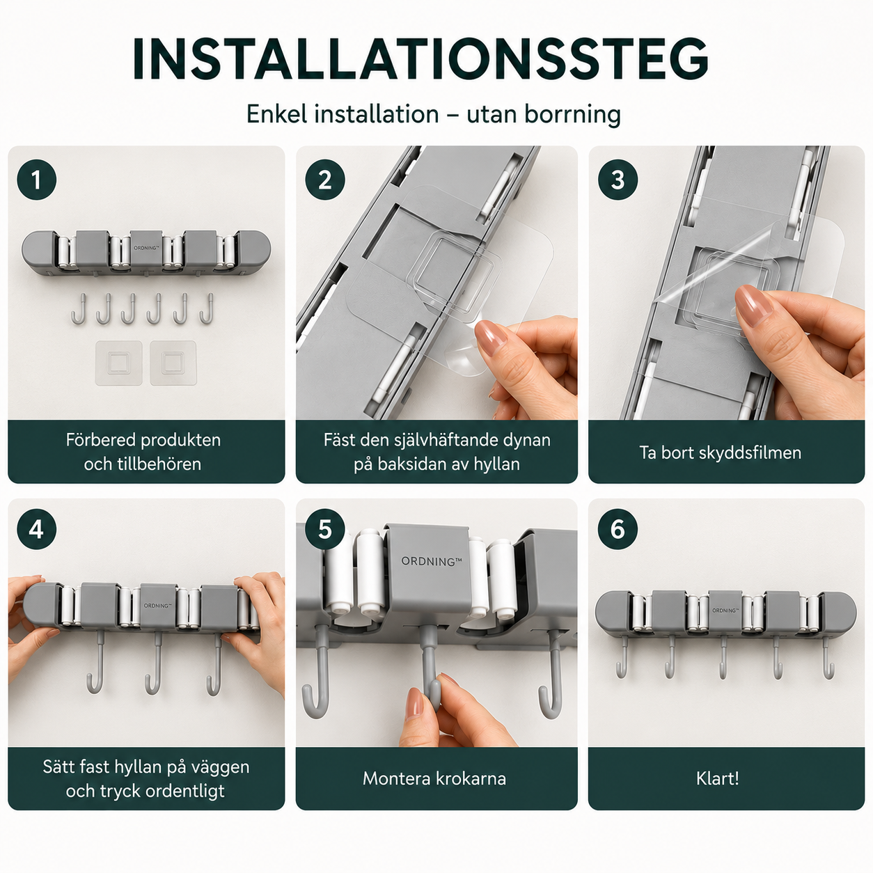 Multifunktionell Självhäftande Väggförvaring
